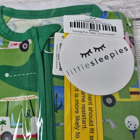 NIB Little Sleepies Fairway Fun Zippy Size 12-18 months - Picture 2 of 3